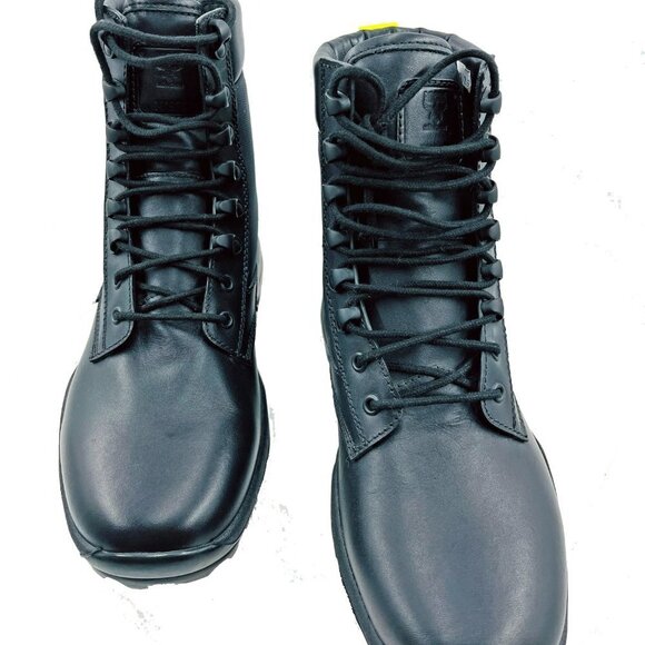 MCM Men\'s Black Leather Reflective Patch Boots w/Yellow Pull MEX 9AMM83 BK sz 41 main image 5